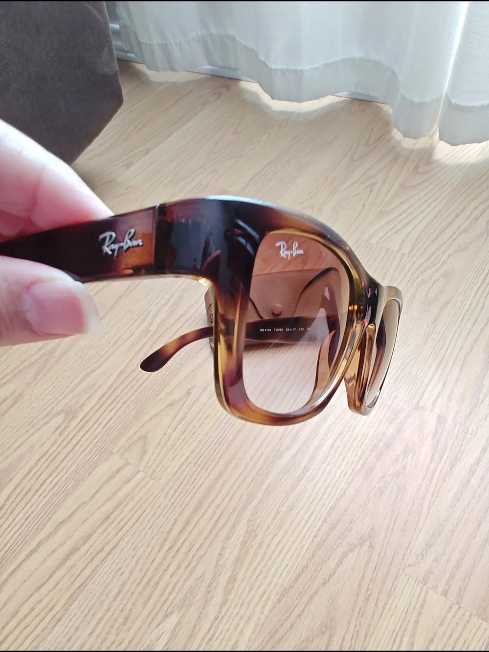 Ray-Ban RB 4194 Tortoise Square Sunglasses 710/85 53mm +  display picture 3